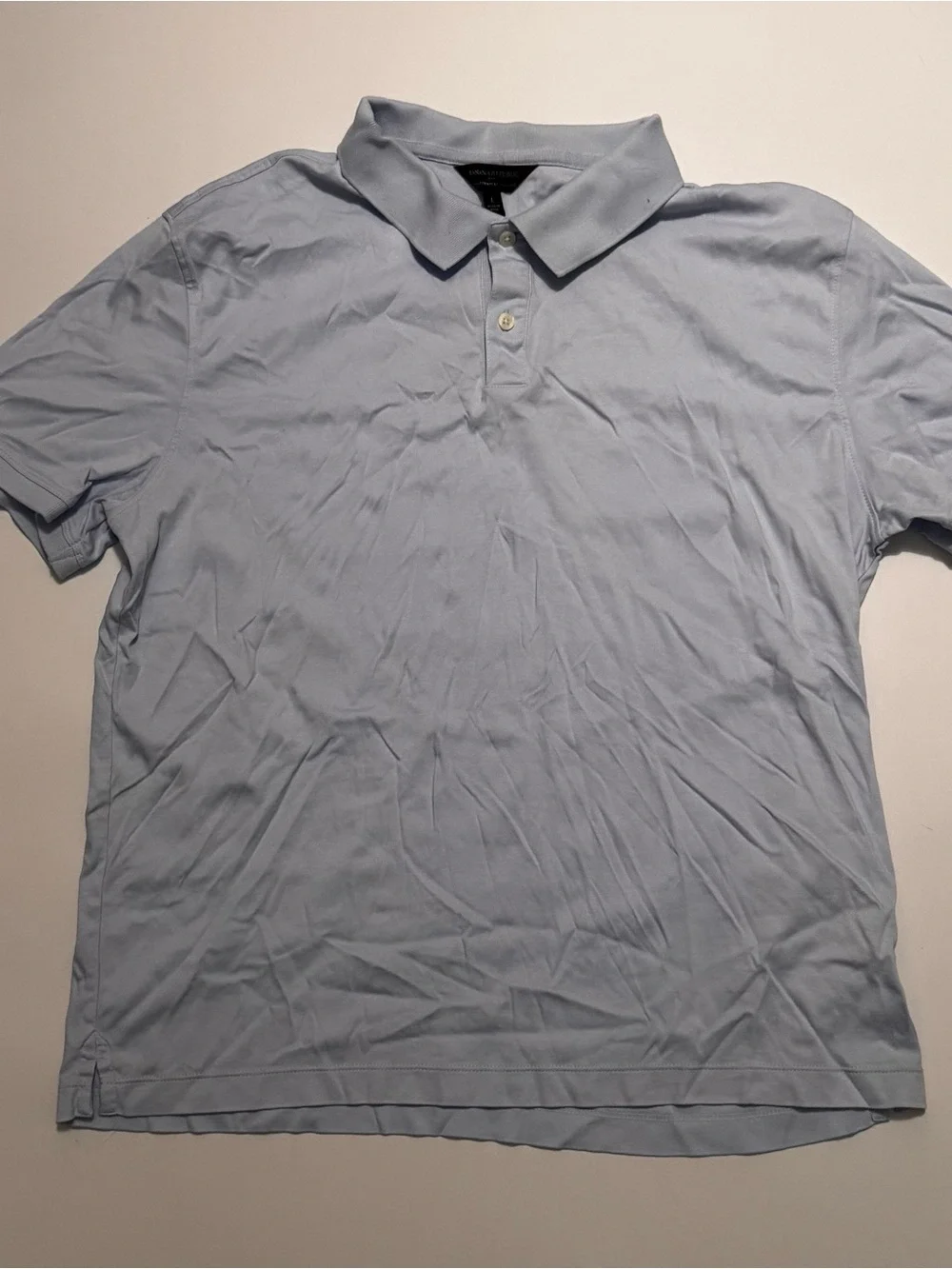 Banana Republic Luxe Touch Performance Light Blue Polo Shirt